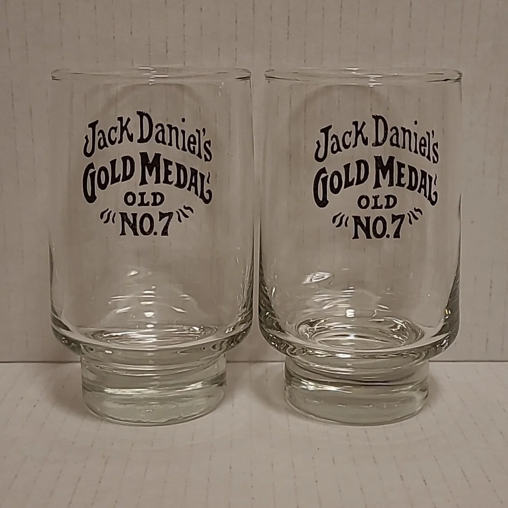 Pair of Jack Daniels Gold Medal No.7 Whiskey Glasses
